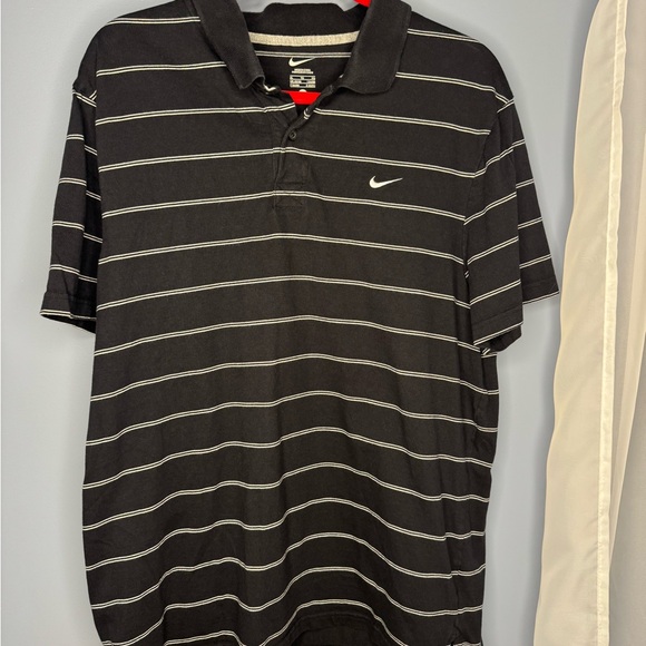 Nike Other - Nike Black and White Polo Shirt Sporty Striped Design